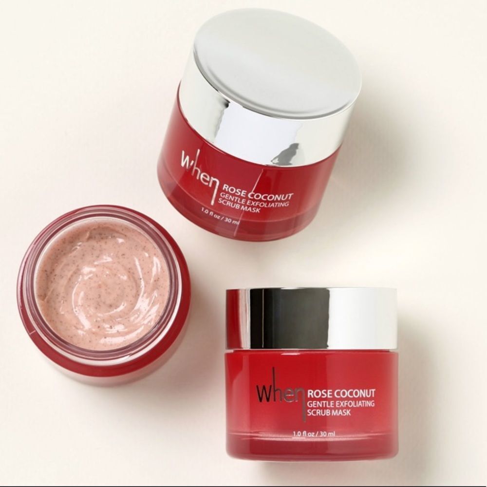 NIB WHEN Rose Coconut Exfoliating Mask